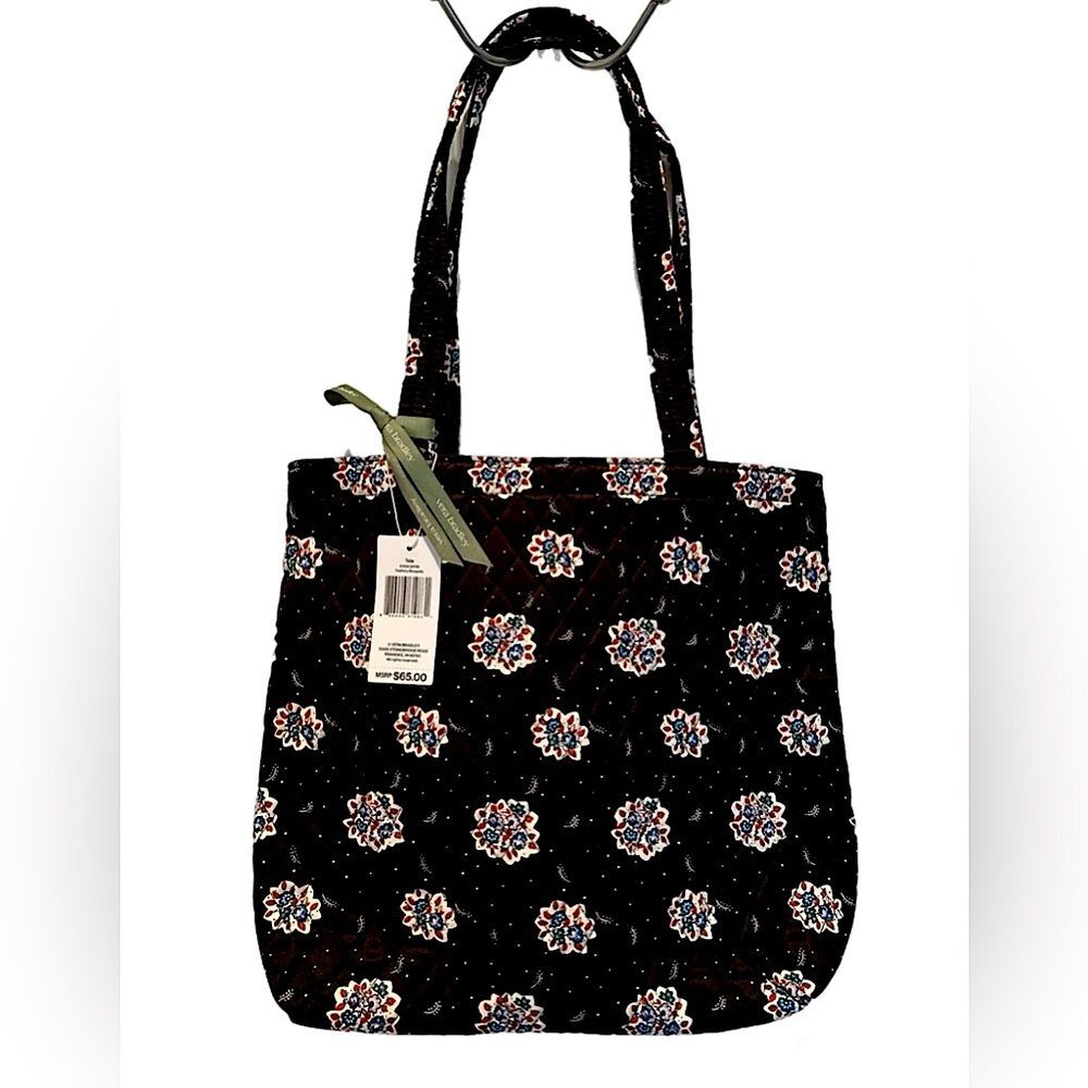 Vera Bradley Cotton Tote Bag in Feathery Bouquets - Picture 2 of 4